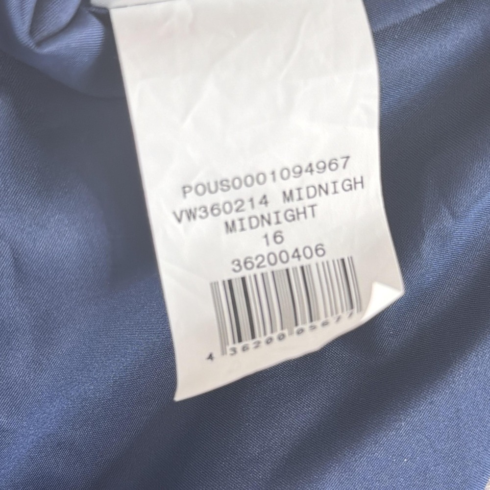 White By Vera Wang Dress Womens 16 Navy Maxis Chiffon Halter Bridesmaid Formal - Picture 12 of 12